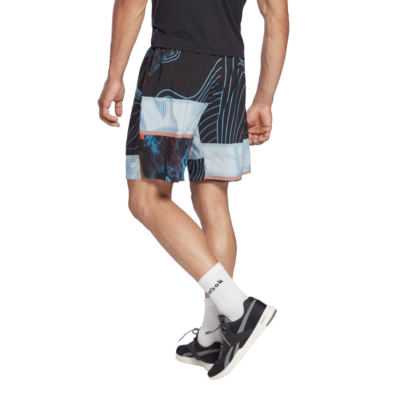 Reebok Men's Austin Allover Print Shorts - Black | Rogue Fitness